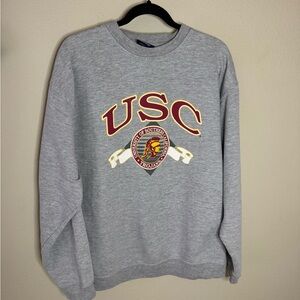USC Trojans Crewneck Sweatshirt XL Gray Pro Player Oversized College